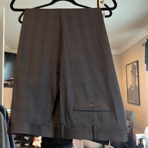 Black window pane dress pants waist 46